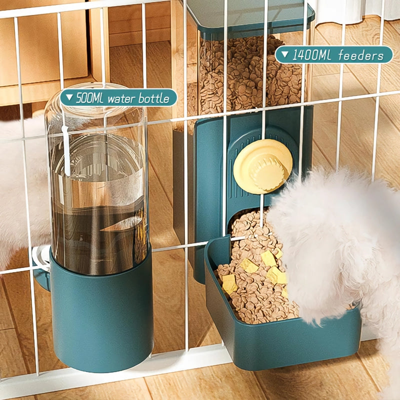 cage hanging feeder and water dispenser, view 5 - MRSLM
