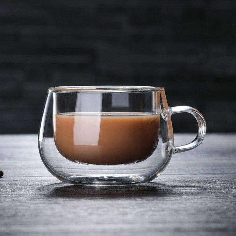 double wall borosilicate glass mug, view 4 - MRSLM