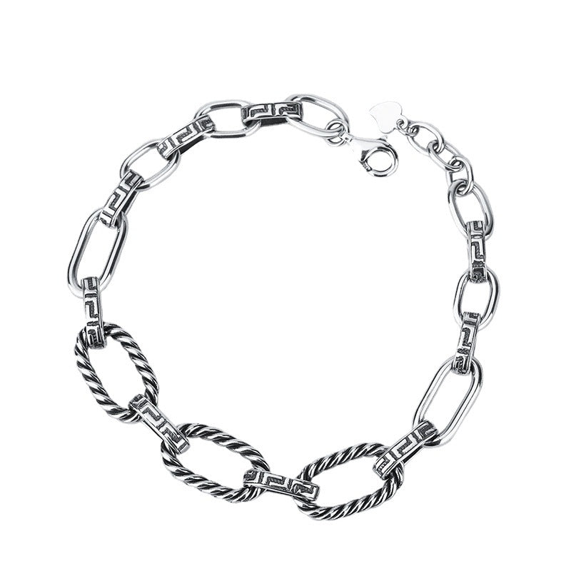 s925 silver great wall punk bracelet, view 5 - MRSLM