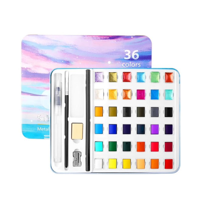 solid watercolor paint set, view 10 - MRSLM