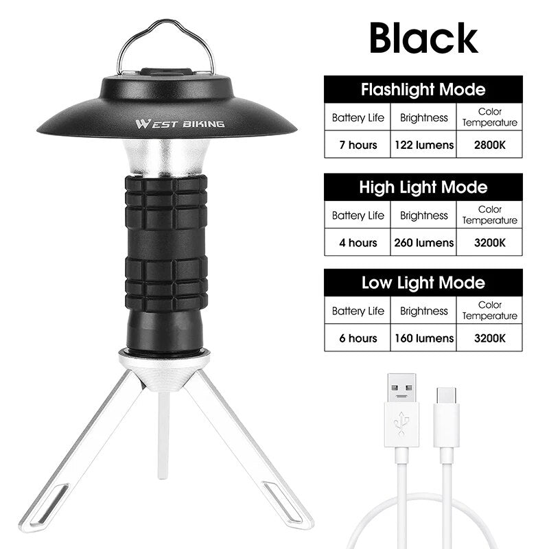 rechargeable magnetic camping lantern, view 2 - MRSLM