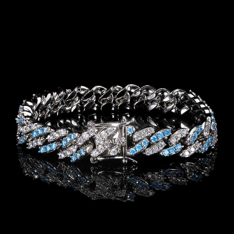 9mm zircon cuban bracelet, view 12 - MRSLM