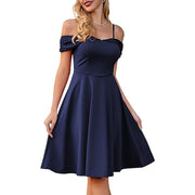 retro spaghetti strap dress, view 10 - MRSLM