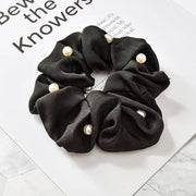 satin pearl scrunchies, view 3 - MRSLM