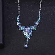 S925 silver natural topaz pendant necklace, view 2 - MRSLM