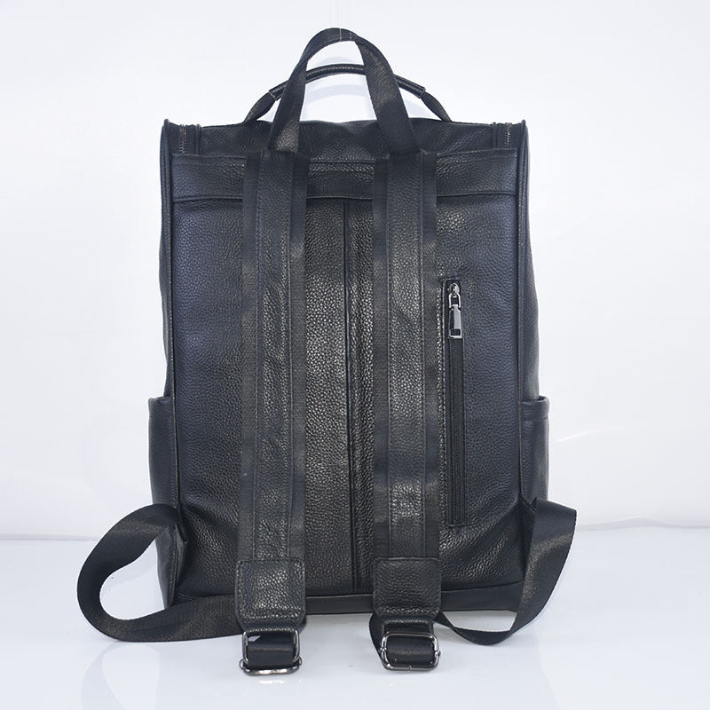 genuine leather travel backpack, view 4 - MRSLM