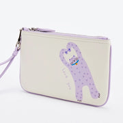 split leather clutch bag, view 4 - MRSLM
