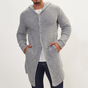 mid-length pocket cardigan sweater coat, view 6 - MRSLM
