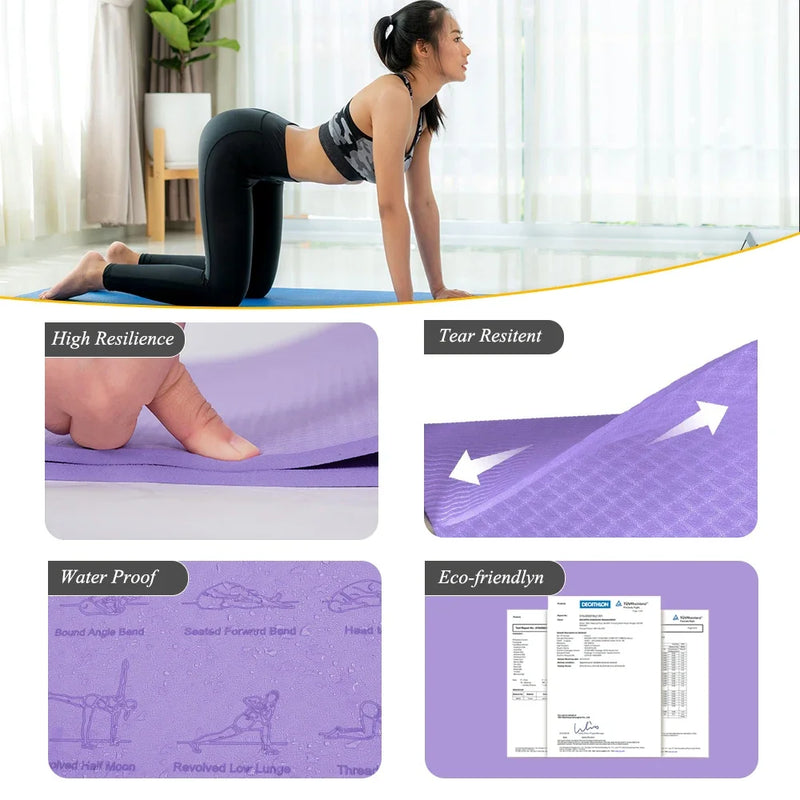 non-slip yoga and fitness mat, view 7 - MRSLM
