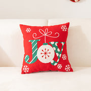 Embroidered Christmas pillow cover, view 3 - MRSLM