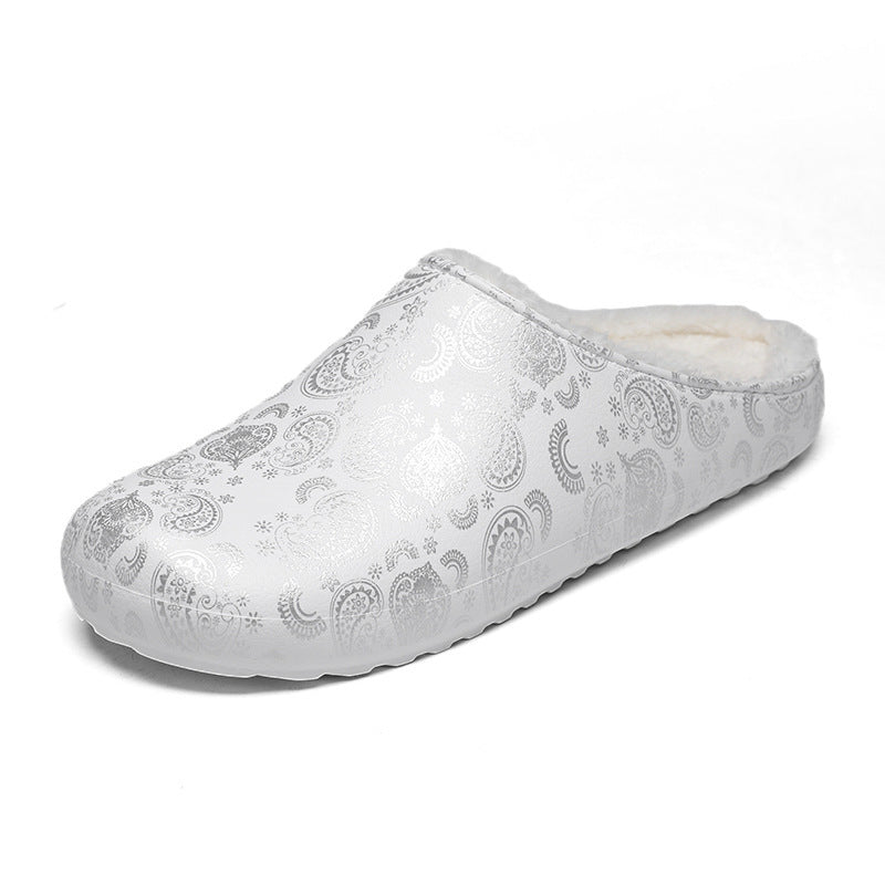 men's winter fleece-lined indoor slippers, view 4 - MRSLM