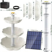 solar bird bath water fountain, view 5 - MRSLM