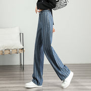 high-waist striped wide-leg jeans, view 5 - MRSLM