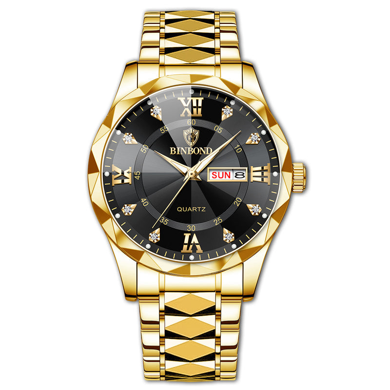 waterproof dual calendar watch, view 3 - MRSLM