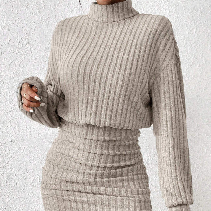 high neck ribbed knit suit - MRSLM