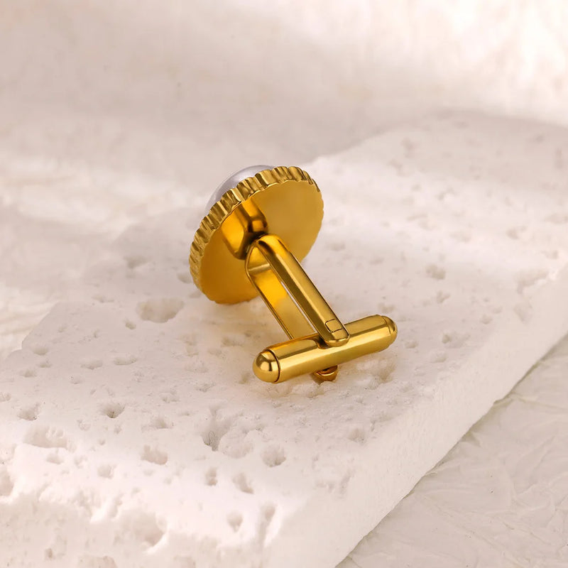 Pearl cufflinks for men, view 5 - MRSLM