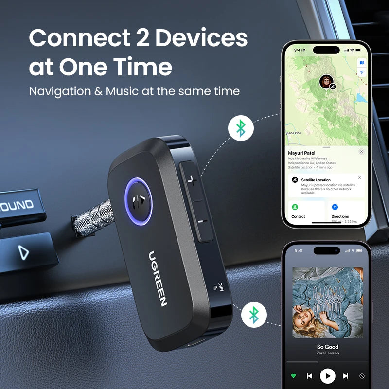 bluetooth 5.3 car audio receiver, view 4 - MRSLM