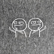 reflective middle finger car sticker, view 3 - MRSLM