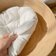 woven pet bed with cushion, view 6 - MRSLM
