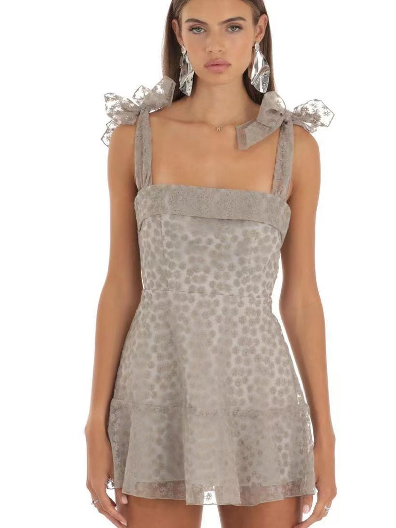 women's sleeveless mesh dress, view 9 - MRSLM