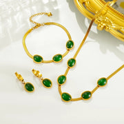 snake chain jewelry set, view 4 - MRSLM