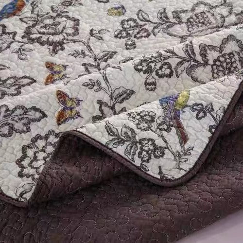 Pure cotton three-piece floral bedding set, view 3 - MRSLM