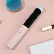 Portable wireless hair styling brush, view 2 - MRSLM
