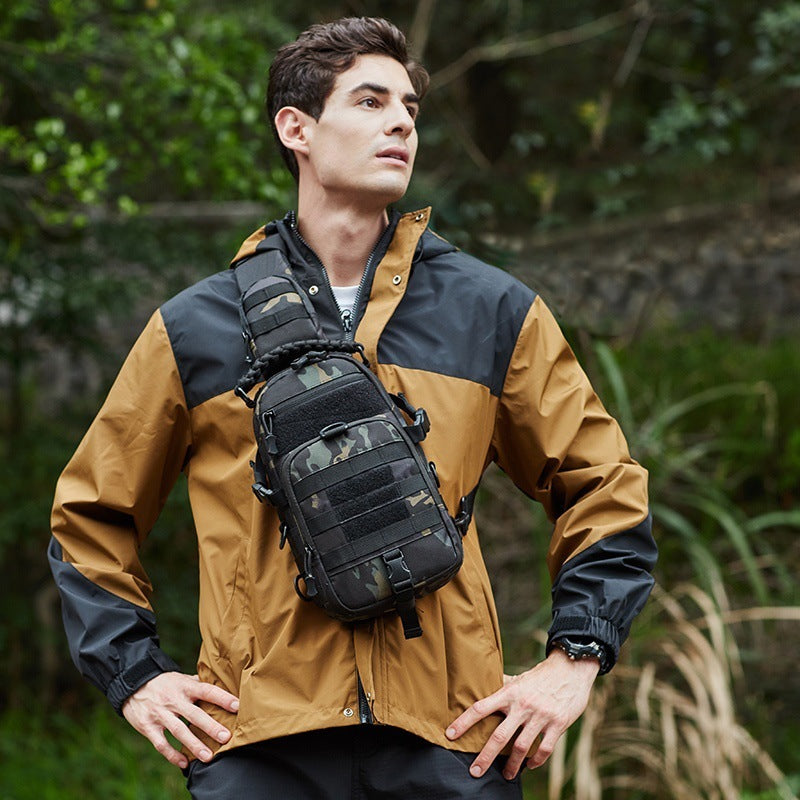 camouflage outdoor chest bag, view 3 - MRSLM