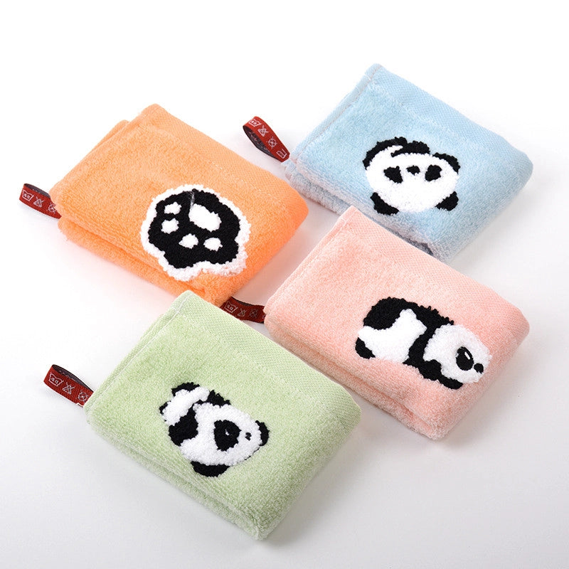 cartoon panda jacquard cotton baby face towel, view 11 - MRSLM