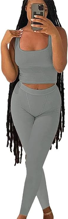 women's vest and cropped pants sports yoga suit, view 11 - MRSLM