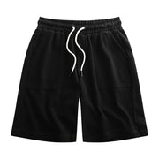 Men's drawstring cotton sports shorts, view 5 - MRSLM