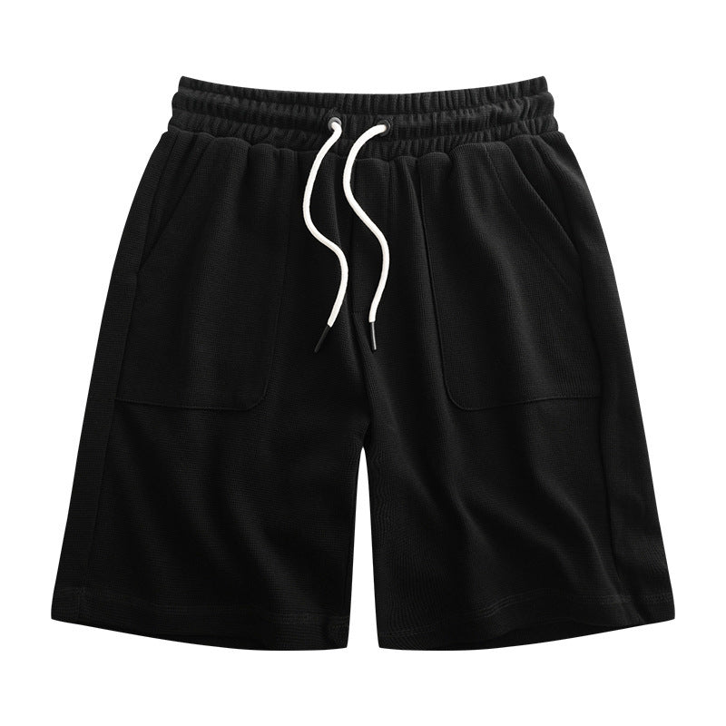 Men's drawstring cotton sports shorts, view 5 - MRSLM