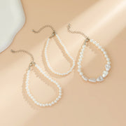 multi-layer pearl anklet, view 9 - MRSLM