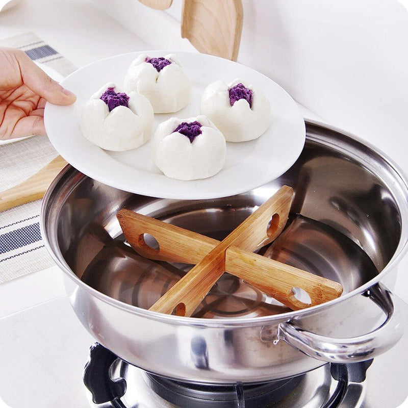 wooden pot trivet, view 6 - MRSLM