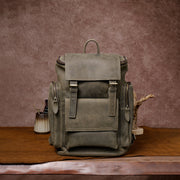 Vintage leather backpack, view 5 - MRSLM