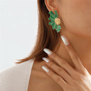 flower petal stud earrings, view 9 - MRSLM