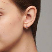 sterling silver cordierite earrings - MRSLM
