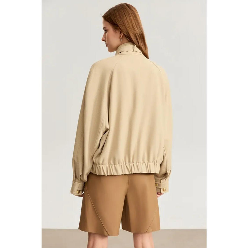 minimalist military women's coat, view 5 - MRSLM