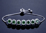 emerald zircon adjustable bracelet, view 8 - MRSLM
