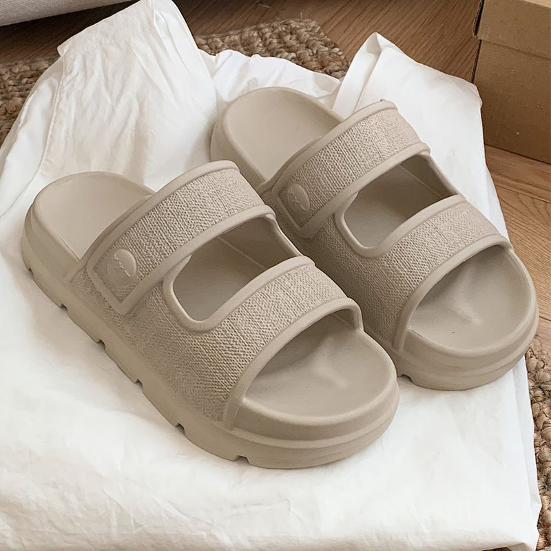 Double-strap platform slippers, view 10 - MRSLM