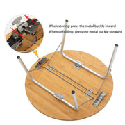 portable bamboo folding table, view 7 - MRSLM