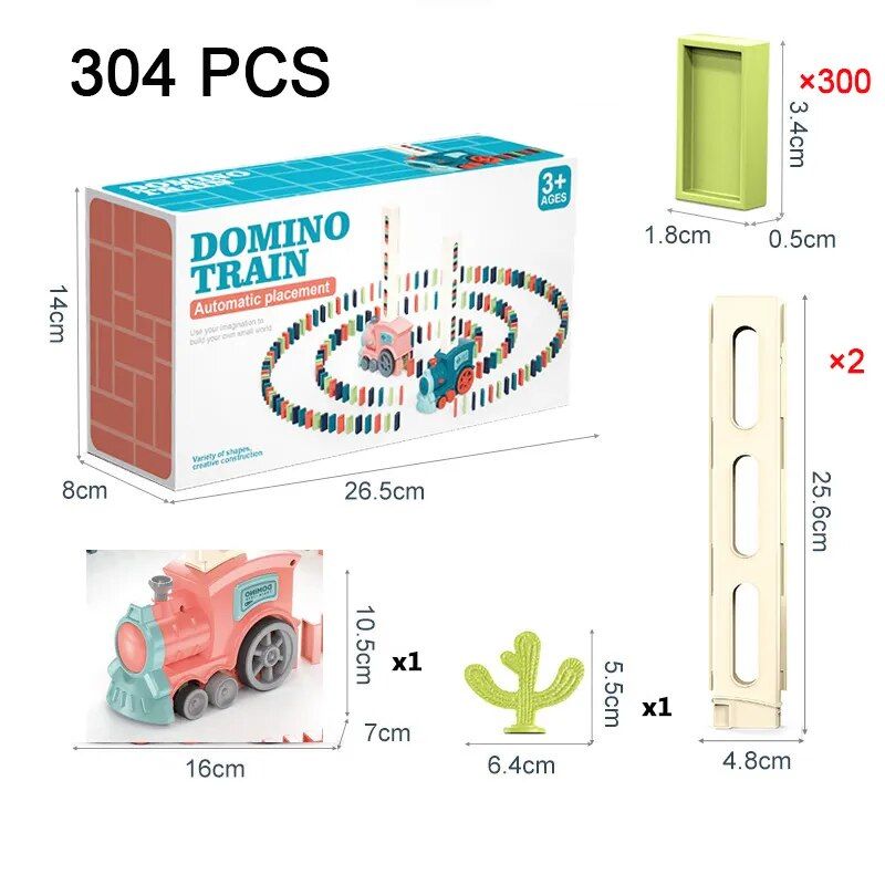 domino train toy set, view 3 - MRSLM
