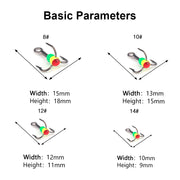 high carbon steel treble ice fishing hooks, view 9 - MRSLM