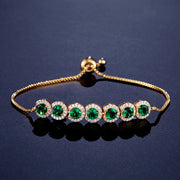 emerald zircon adjustable bracelet, view 2 - MRSLM