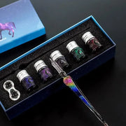 Rainbow crystal glass dip pen watercolor set, view 3 - MRSLM