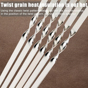 wide stainless steel barbecue skewers, view 4 - MRSLM