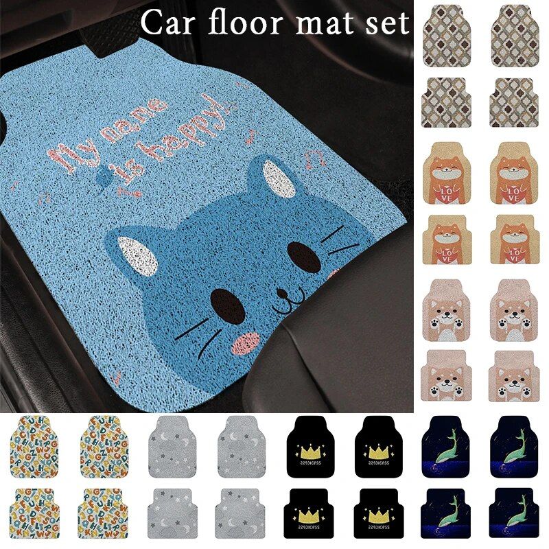 cartoon pattern waterproof car floor mats, view 18 - MRSLM