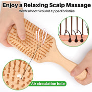 bamboo paddle cushion hair brush, view 6 - MRSLM
