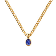 crystal stone pendant necklace, view 5 - MRSLM