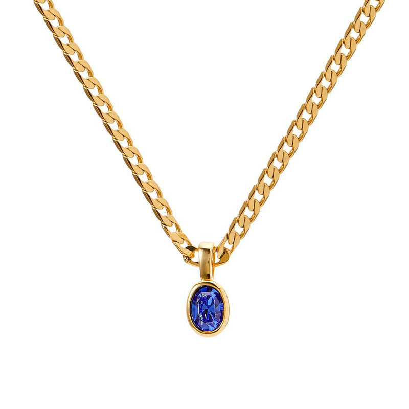 crystal stone pendant necklace, view 5 - MRSLM